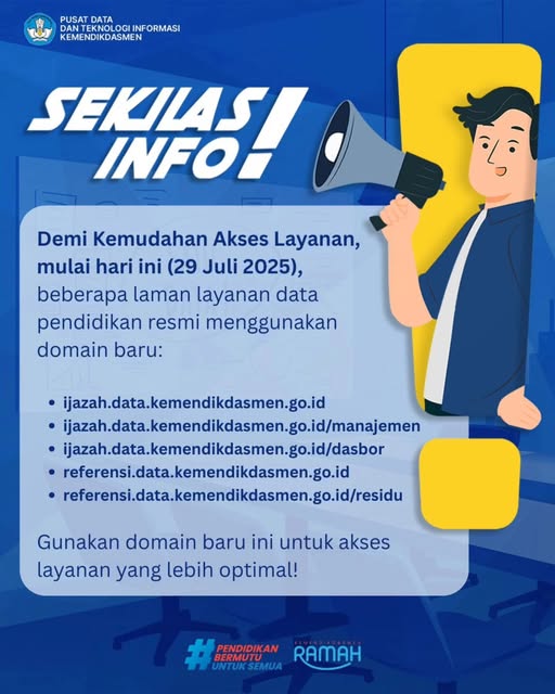 Update Beberapa Laman Layanan Data Pendidikan