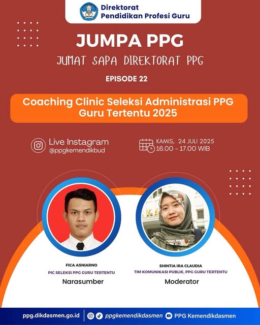 Coaching Clinic Seleksi Administrasi PPG Guru Tertentu 2025
