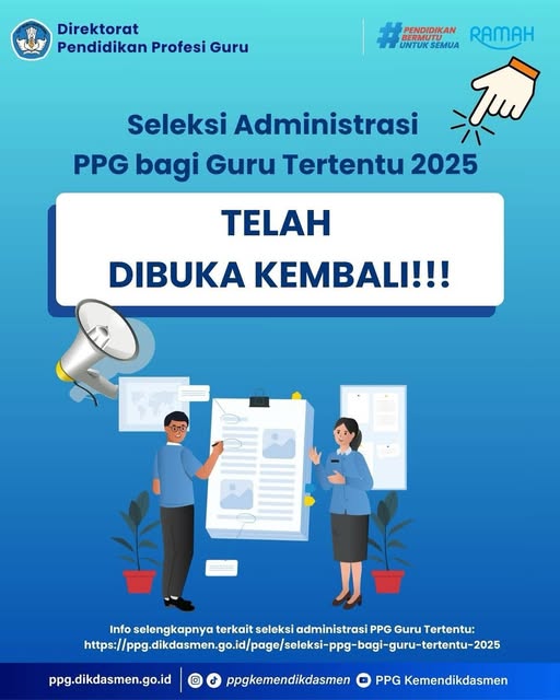 Seleksi administrasi 2025 telah dibuka kembali!