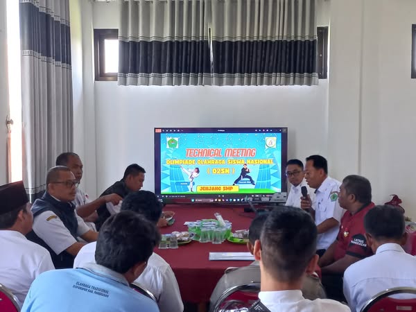 Technical Meeting Olimpiade Olahraga Siswa Nasional (O2SN) jenjang Sekolah Menengah Pertama (SMP) 