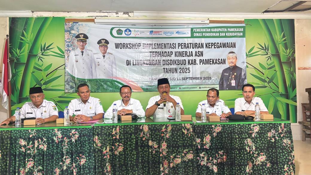 Workshop Implementasi Peraturan Kepegawaian Dorong Peningkatan Kinerja ASN Disdikbud Pamekasan