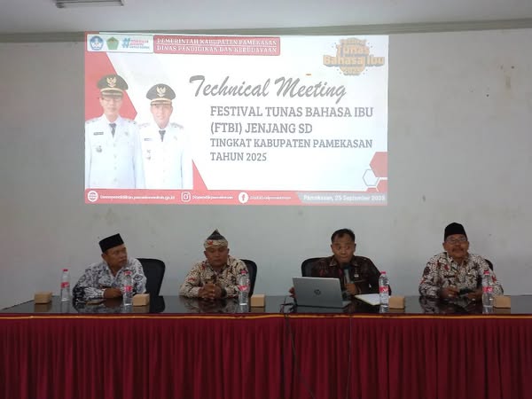 Technical Meeting Festival Tunas Bahasa Ibu (FTBI) Jenjang SD Tingkat Kabupaten Pamekasan Tahun 2025