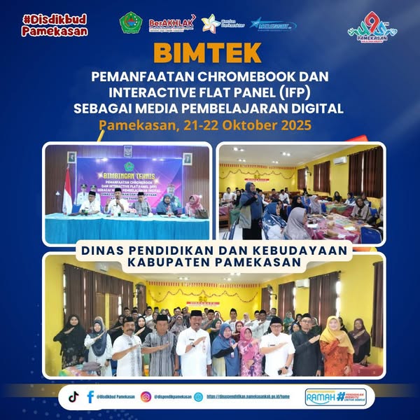 Disdikbud Pamekasan Selenggarakan Bimtek Pemanfaatan Chromebook dan Interactive Flat Panel untuk Dukung Digitalisasi Pembelajaran