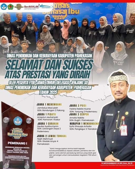 SELAMAT DAN SUKSES ATAS PRESTASI DI AJANG FTBI JAWA TIMUR