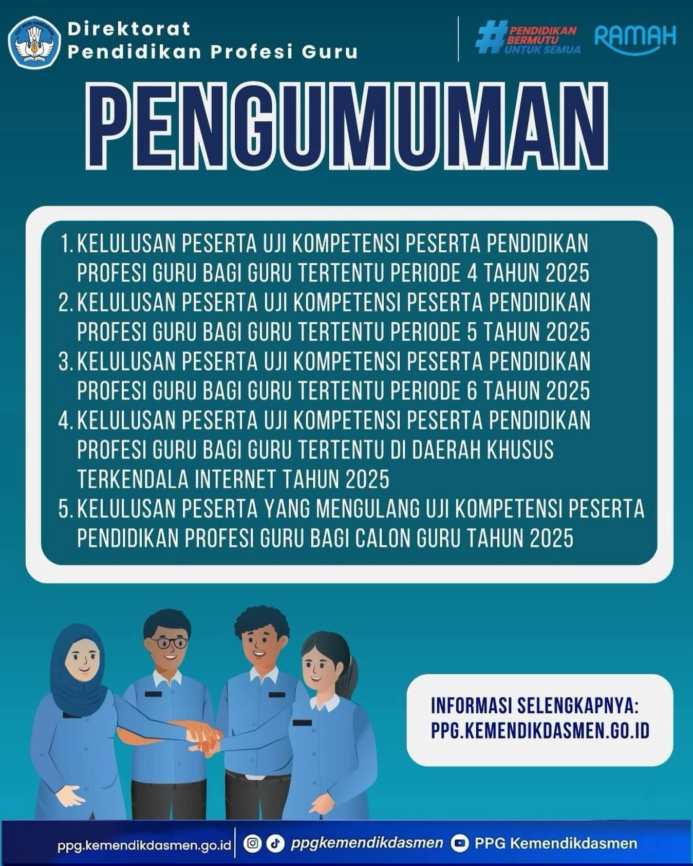 Pengumuman Kelulusan UK PPG